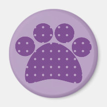Magnet pourpre d'empreinte de patte aimant