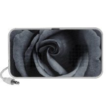 Magnifique s'est levé dans noir et le blanc haut-parleur portable