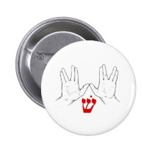 Mains de Cohanim (Kohan) avec SHIN Badge
