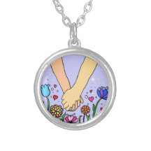 Mains se tenantes romantiques - datation/cadeau d' pendentif