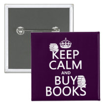Maintenez calme et achetez les livres (dans toute  pin's avec agrafe