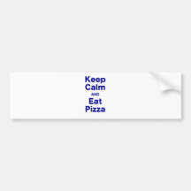 Maintenez calme et mangez de la pizza adhésifs pour voiture