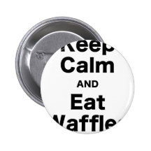 Maintenez calme et mangez les gaufres badge