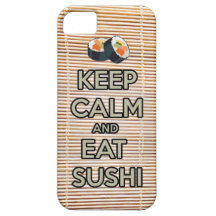 maintenez calme et mangez les sushi coques Case-Mate iPhone 5