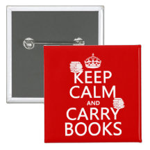 Maintenez calme et portez les livres (dans toute c pin's