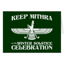 Maintenez Mithra dans la célébration de solstice d cartes