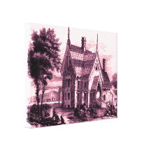 Maison victorienne toile tendue sur châssis