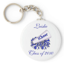 Majorette faite sur commande bleue KeyChain Porte-clef
