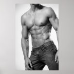 Mâle en affiche de jeans