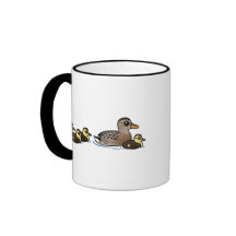 Mallard et quatre canetons tasse à café