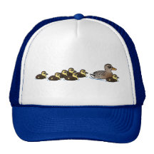Mallard et sept canetons casquette de camionneur