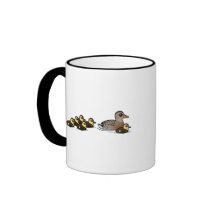 Mallard et sept canetons tasse à café