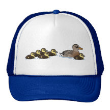 Mallard et six canetons casquettes de camionneur