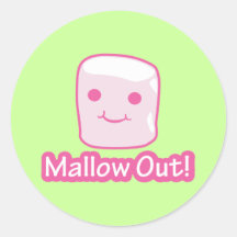 Malve uit! ronde sticker