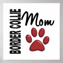 Maman 2 de border collie affiche