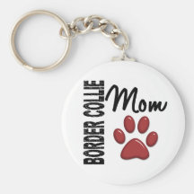 Maman 2 de border collie porte-clé