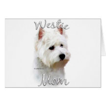 Maman 2 de Terrier blanc de montagne occidentale Cartes De Vœux
