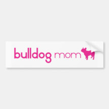 Maman de bouledogue français autocollant pour voiture