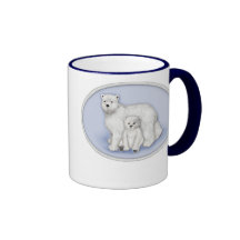 Maman et CUB d'ours blanc Mug À Café