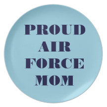 Maman fière de l'Armée de l'Air de plat Assiettes