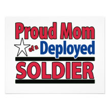 Maman fière d'un soldat déployé faire-parts