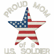 MAMAN fière d'un soldat des USA - personnalisé Sweatshirt À Capuche Brodé