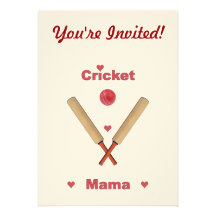 Maman Hearts de cricket Faire-part