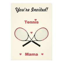 Maman Hearts de tennis Faire-parts