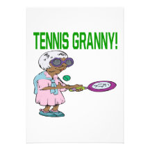 Mamie de tennis invitations personnalisées