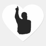 man die schaduw benadrukken hart stickers