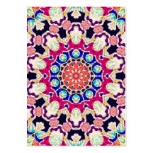 Mandala abstrait multicolore de kaléidoscope cartes de visite personnelles