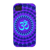 Mandala pourpre bleu de yoga étui vibe iPhone 4
