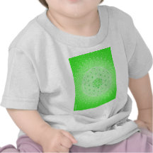 Mandala sacré psychédélique vert clair de la géomé t-shirt