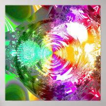 Mandelbrot métallique 3b poster