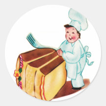 Mangeons les autocollants de gâteau