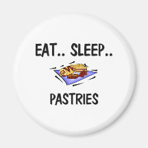 Mangez des PÂTISSERIES de sommeil Magnets Pour Réfrigérateur