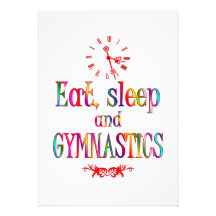 Mangez, dormez gymnastique invitation personnalisée