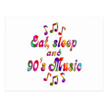 Mangez, dormez musique des années 90 carte postale