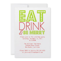 Mangez la boisson et soyez joyeux invitations personnalisables