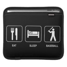 Mangez la douille d'iPad de base-ball de sommeil Poches iPad