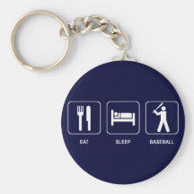 Mangez le base-ball Keychain de sommeil Porte-clés