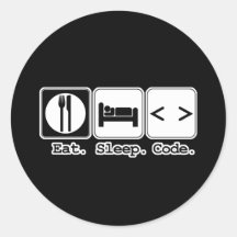 mangez le code de sommeil adhésifs