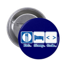 mangez le code de sommeil (le HTML) Pin's Avec Agrafe