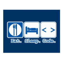 mangez le code de sommeil (le HTML) Carte Postale