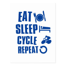 Mangez le cycle de sommeil carte postale