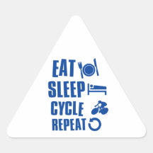 Mangez le cycle de sommeil stickers en triangle