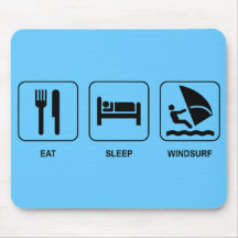Mangez le sommeil font de la planche à voile Mouse Tapis De Souris