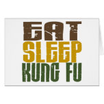 Mangez le sommeil Kung Fu 1 Cartes De Vœux