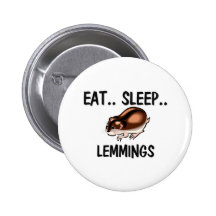 Mangez les LEMMINGS de sommeil Badge Avec Épingle