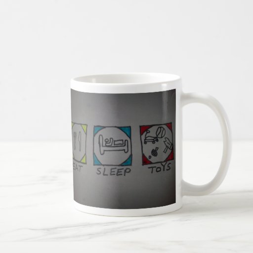 mangez, slaap, jouets tasse